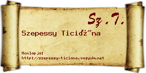 Szepessy Ticiána névjegykártya